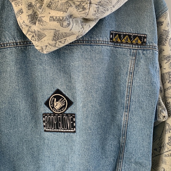 Body Glove Original Vintage Jeans Jacket Bomber Men Size Large Medium - Picture 7 of 10